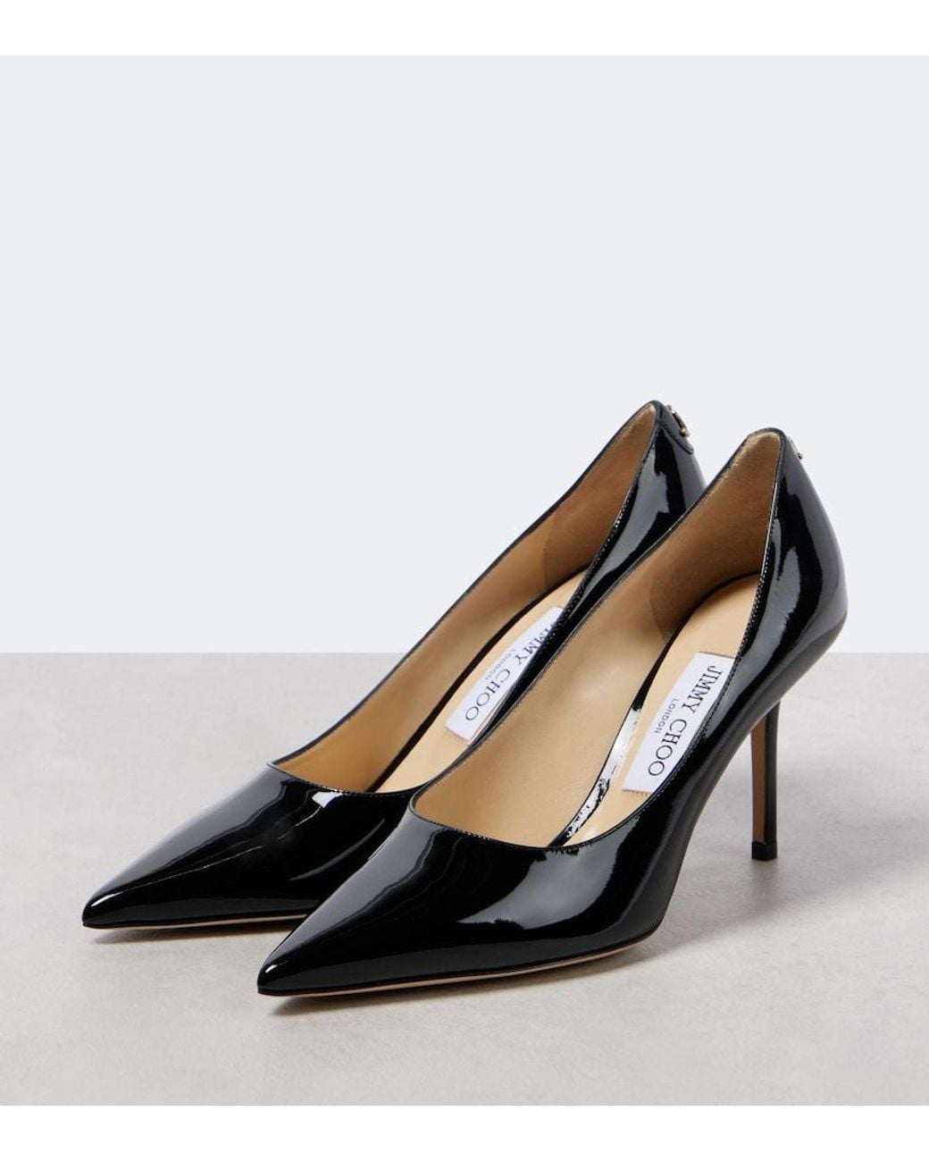 Jimmy Choo Black Love 85 Patent Leather Pumps