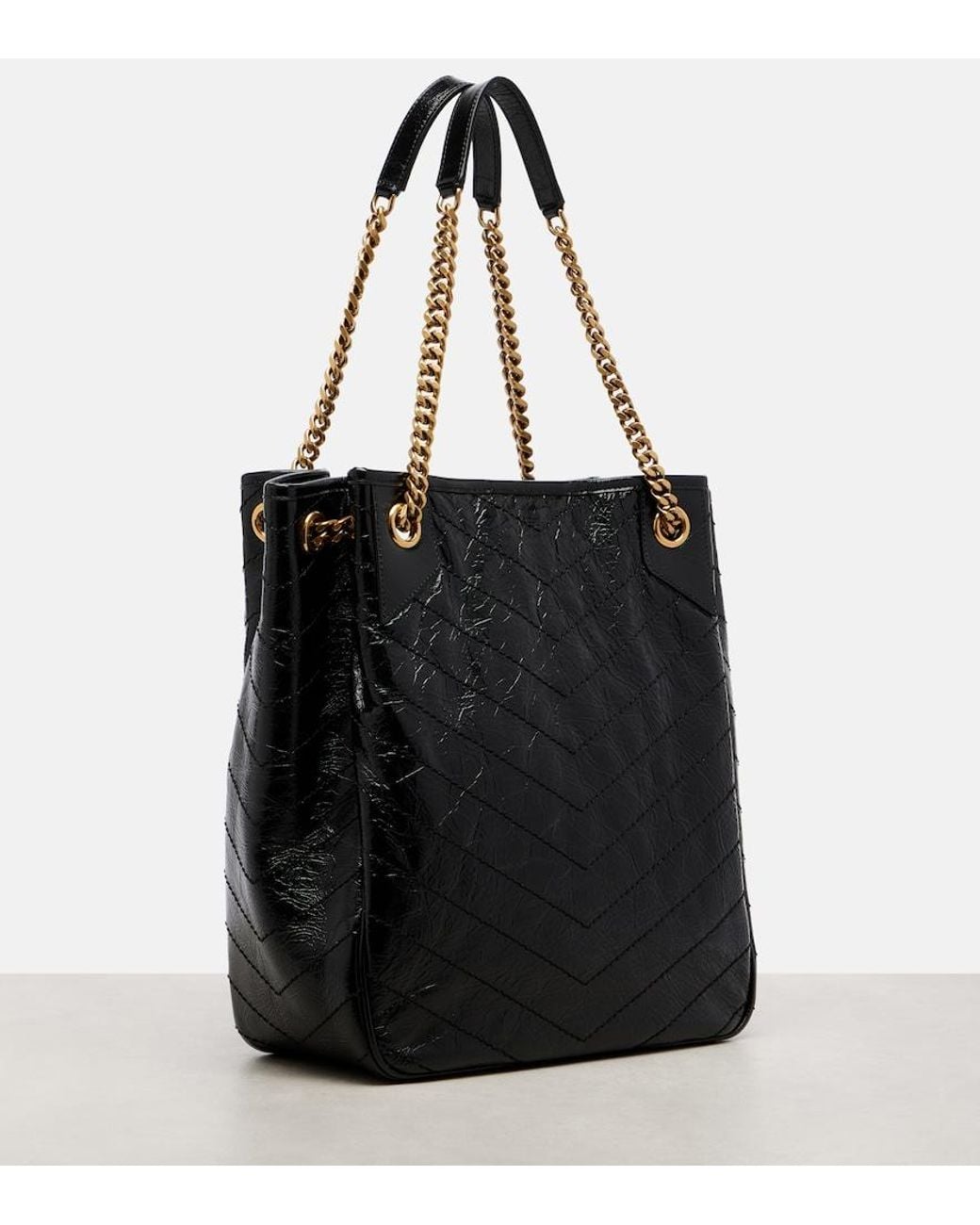 Saint Laurent Black Niki Small Leather Tote Bag
