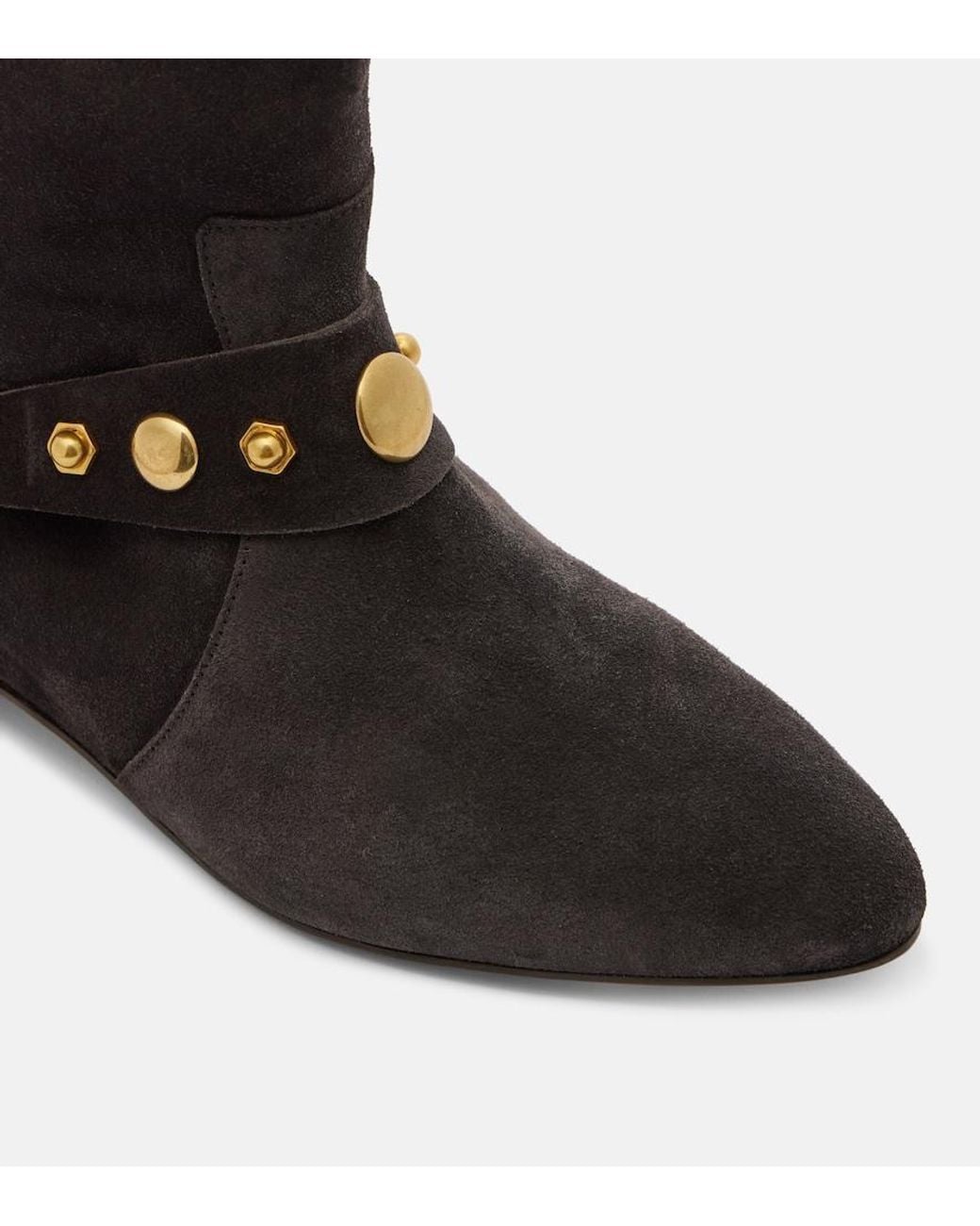 Isabel Marant Black Stania Suede Ankle Boots