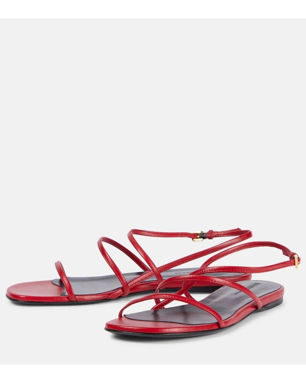 Khaite Red Sandalen Loop Aus Leder