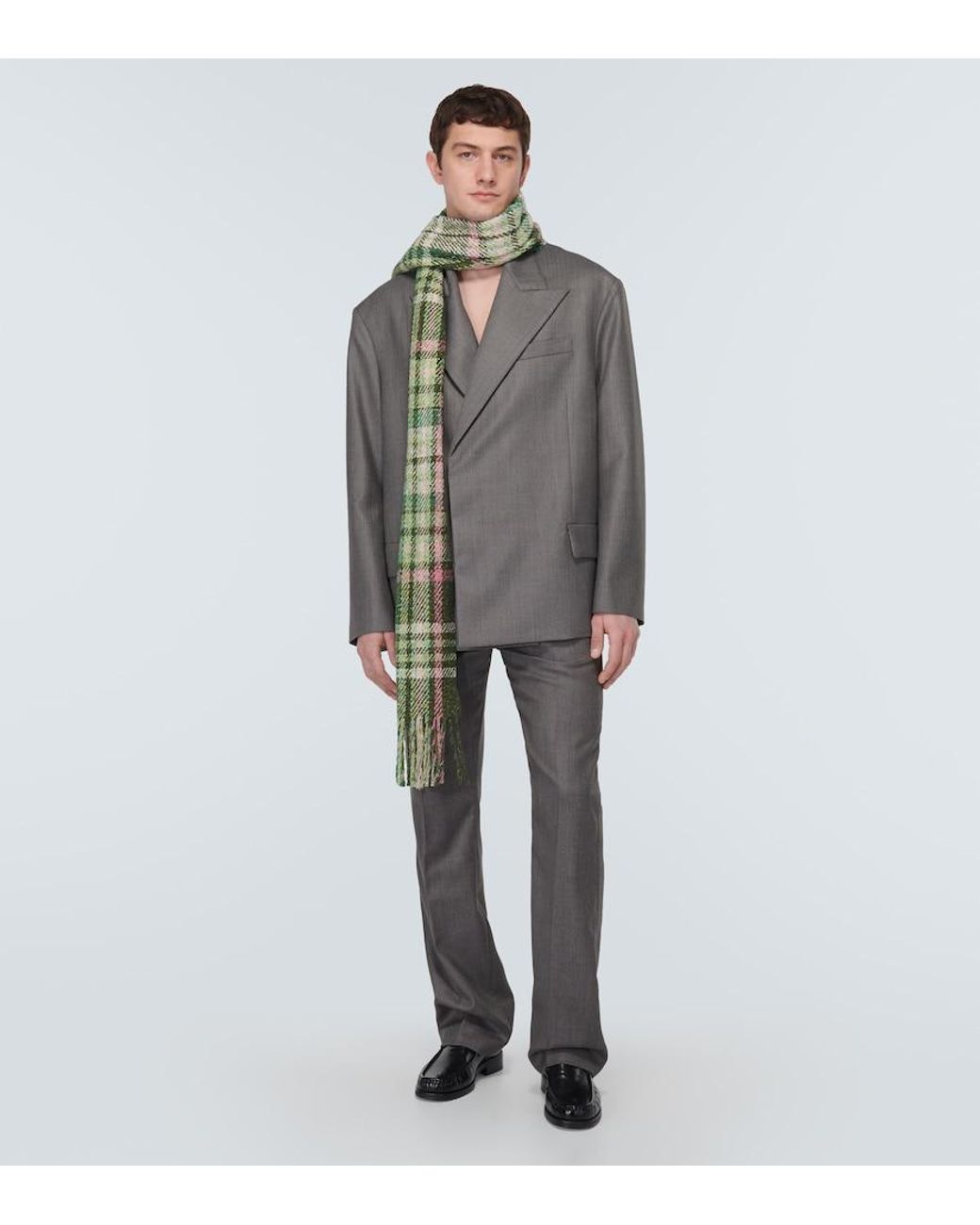 Acne Gray Mid-Rise Straight Pants for men