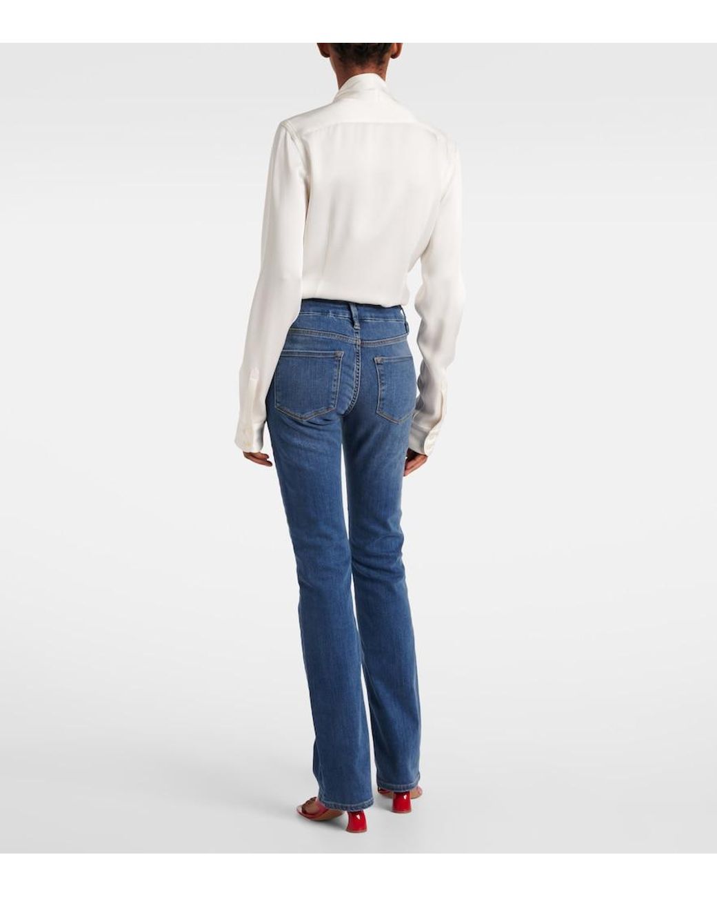 FRAME Blue Le Mini Boot Mid-Rise Jeans