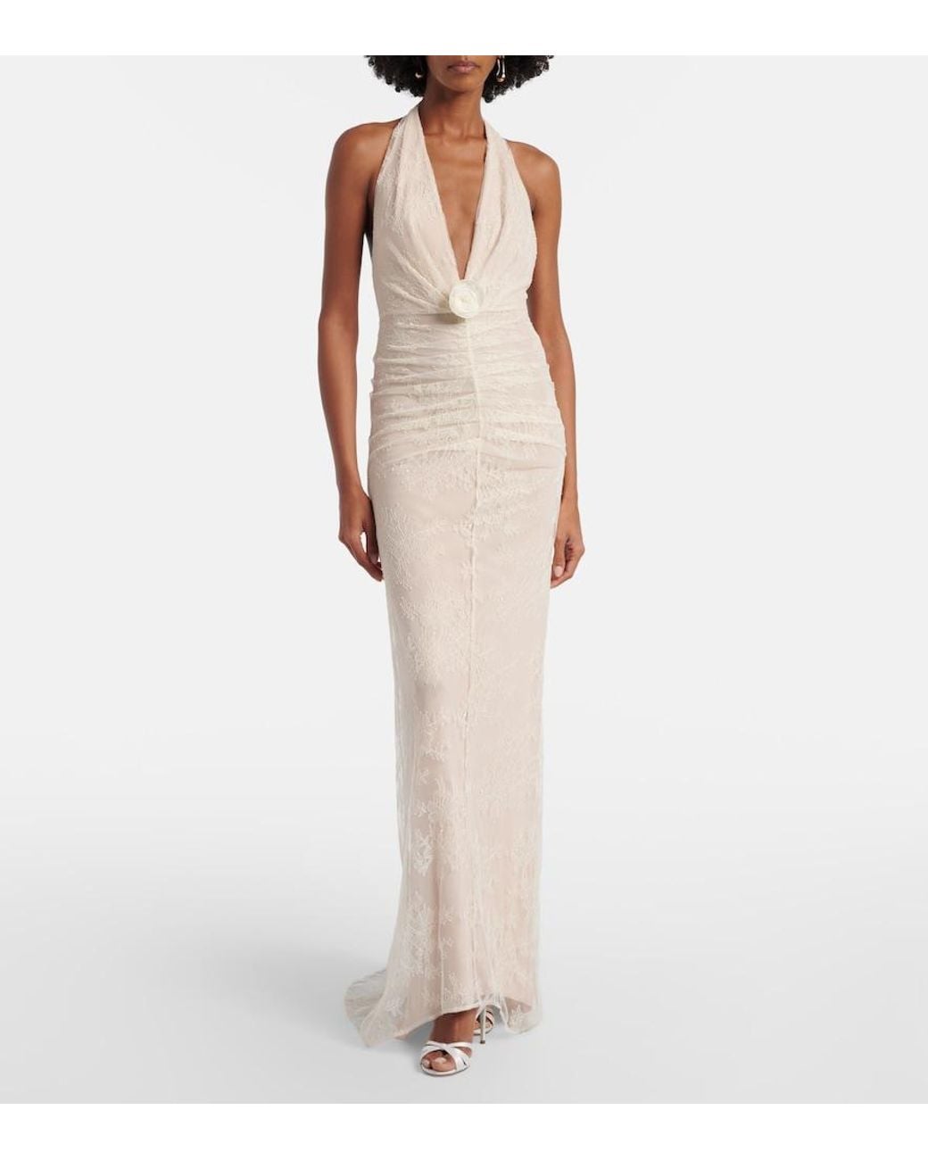 De La Vali Natural Bridal Amora Lace Tulle Gown