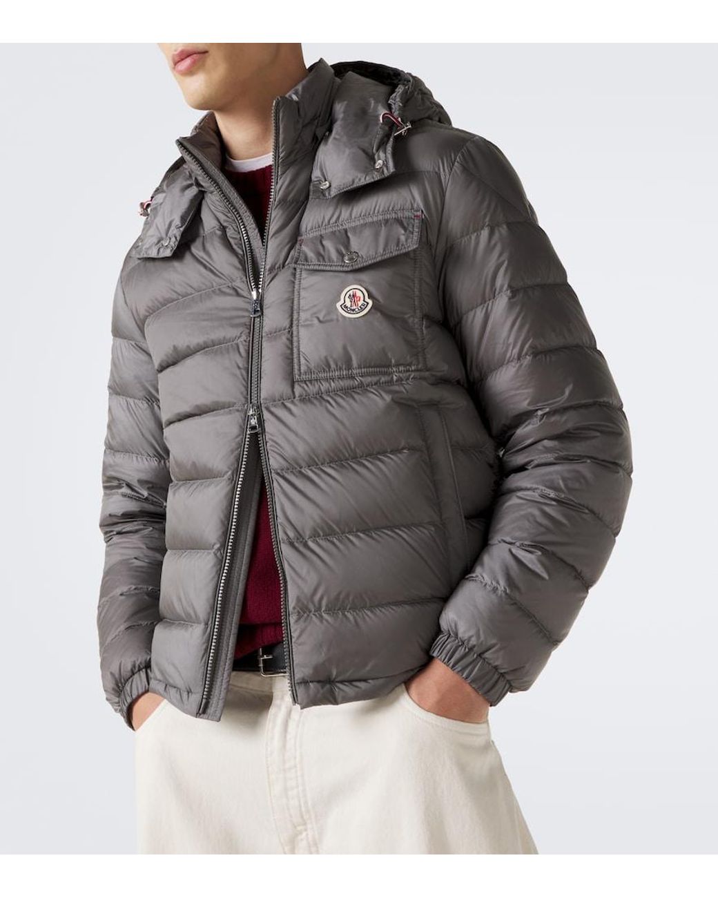 Moncler Gray Verith Down Jacket for men