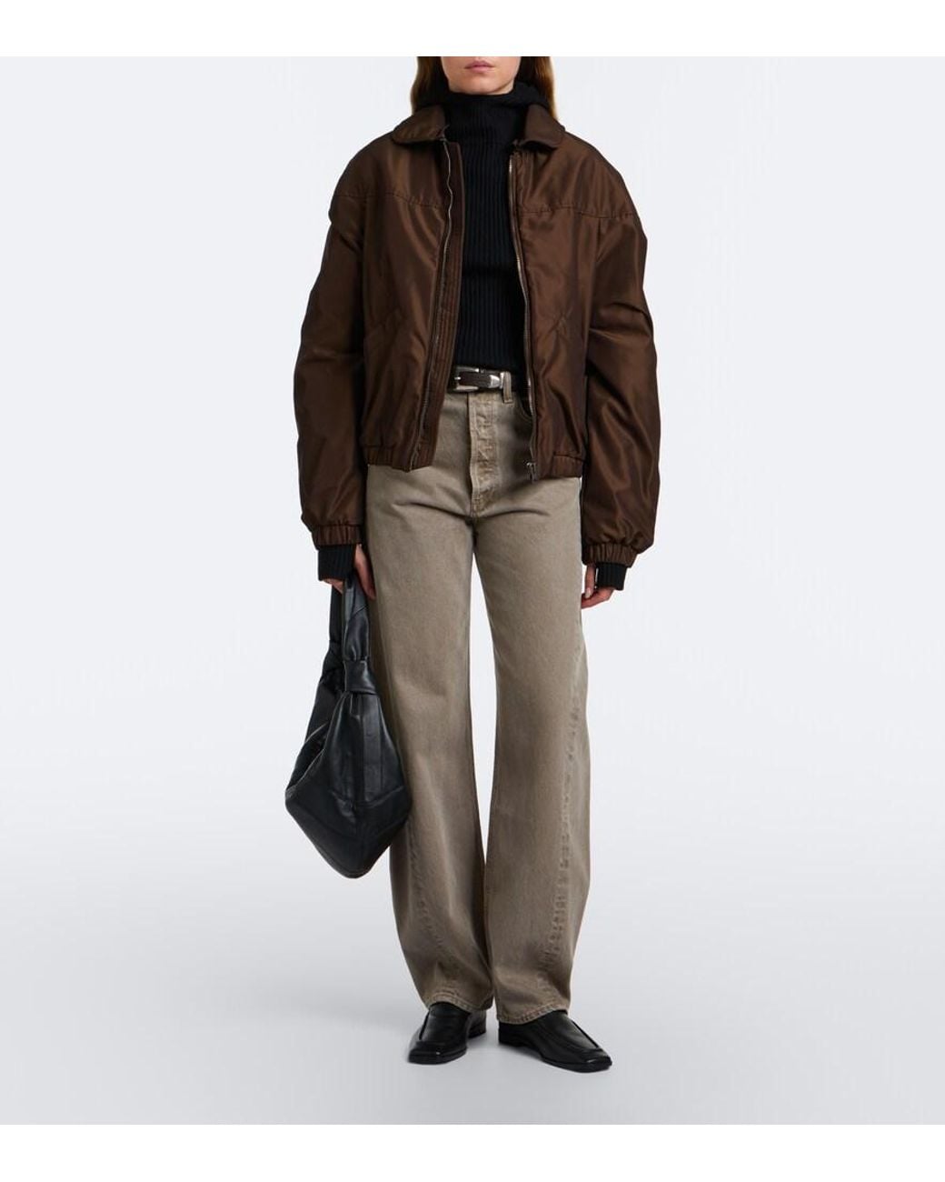 Lemaire Brown Canvas Down Jacket