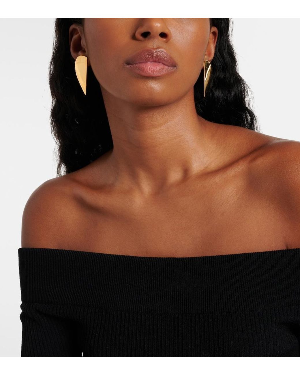 Alaïa White Demi-Cour Earrings