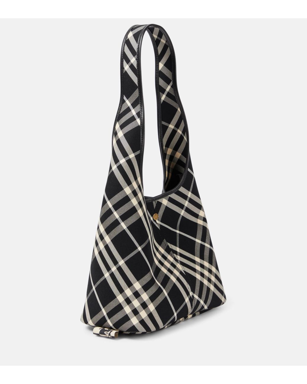 Burberry Check Small Canvas Tote Bag in Black Lyst UK