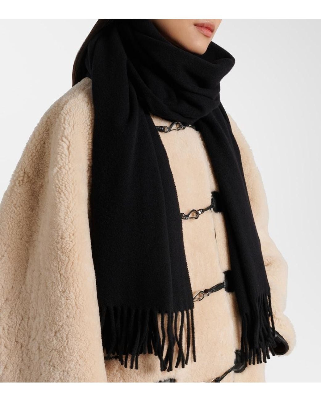 Totême  Black Wool Scarf