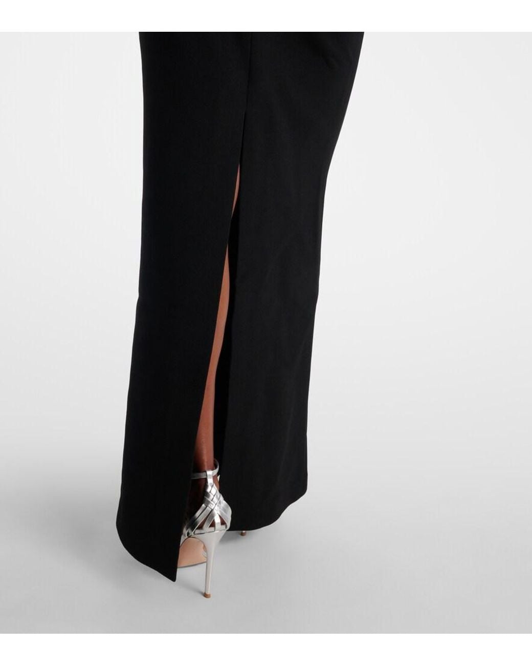 Rebecca Vallance Black Violetta Bow-Detail Gown