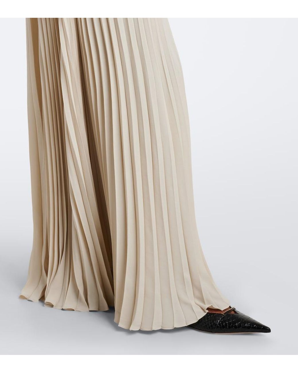 Tom Ford Natural Pleated Maxi Skirt
