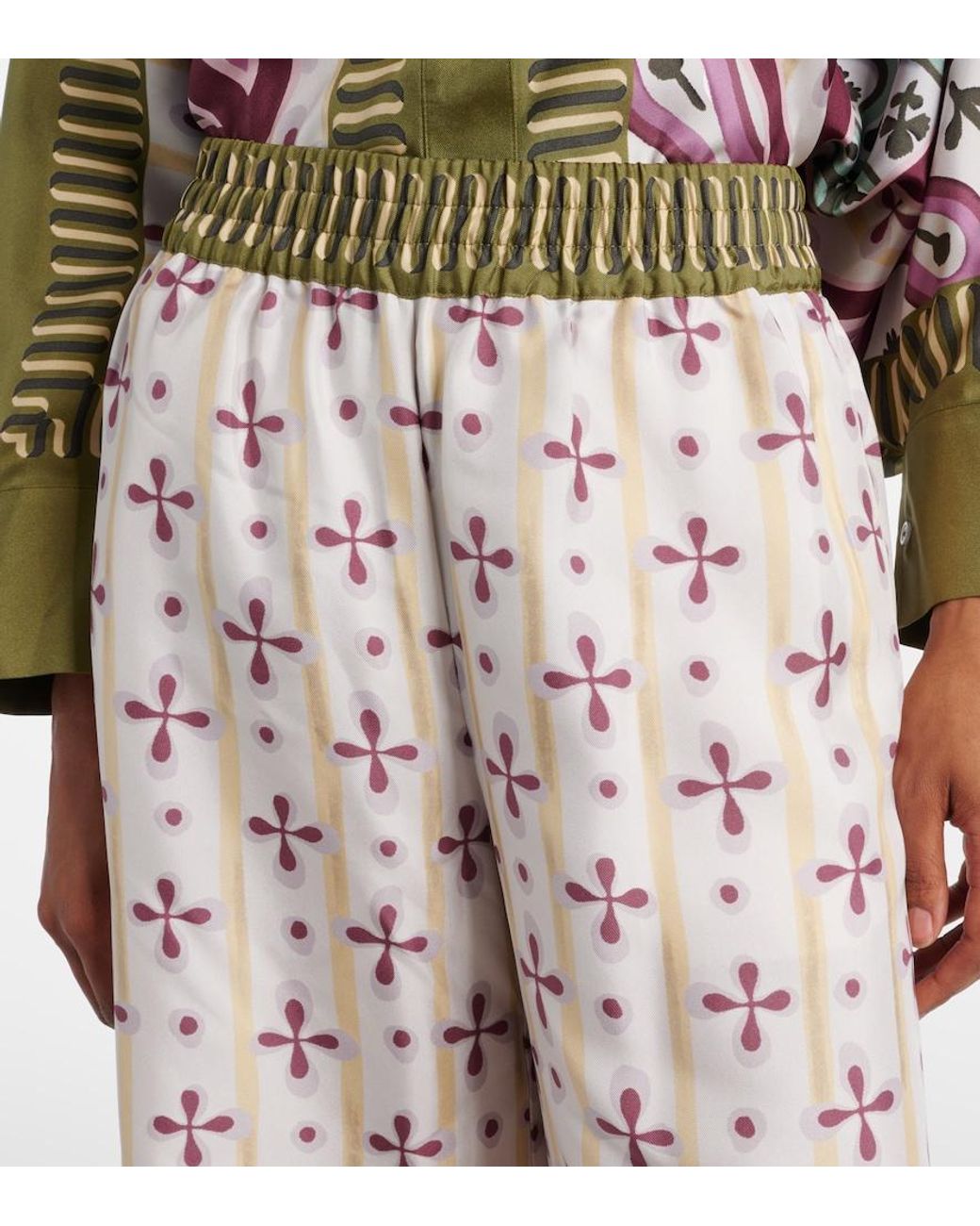 Pantalon Ample Eclipse Placee En Soie A Imprime LaDoubleJ en coloris Multicolor