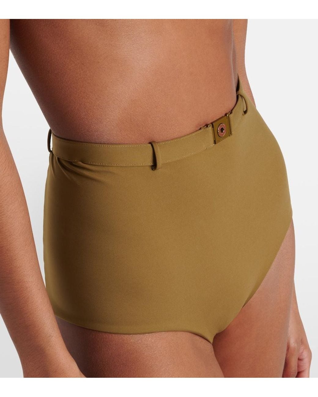 Loro Piana Natural High-Rise Bikini Bottoms