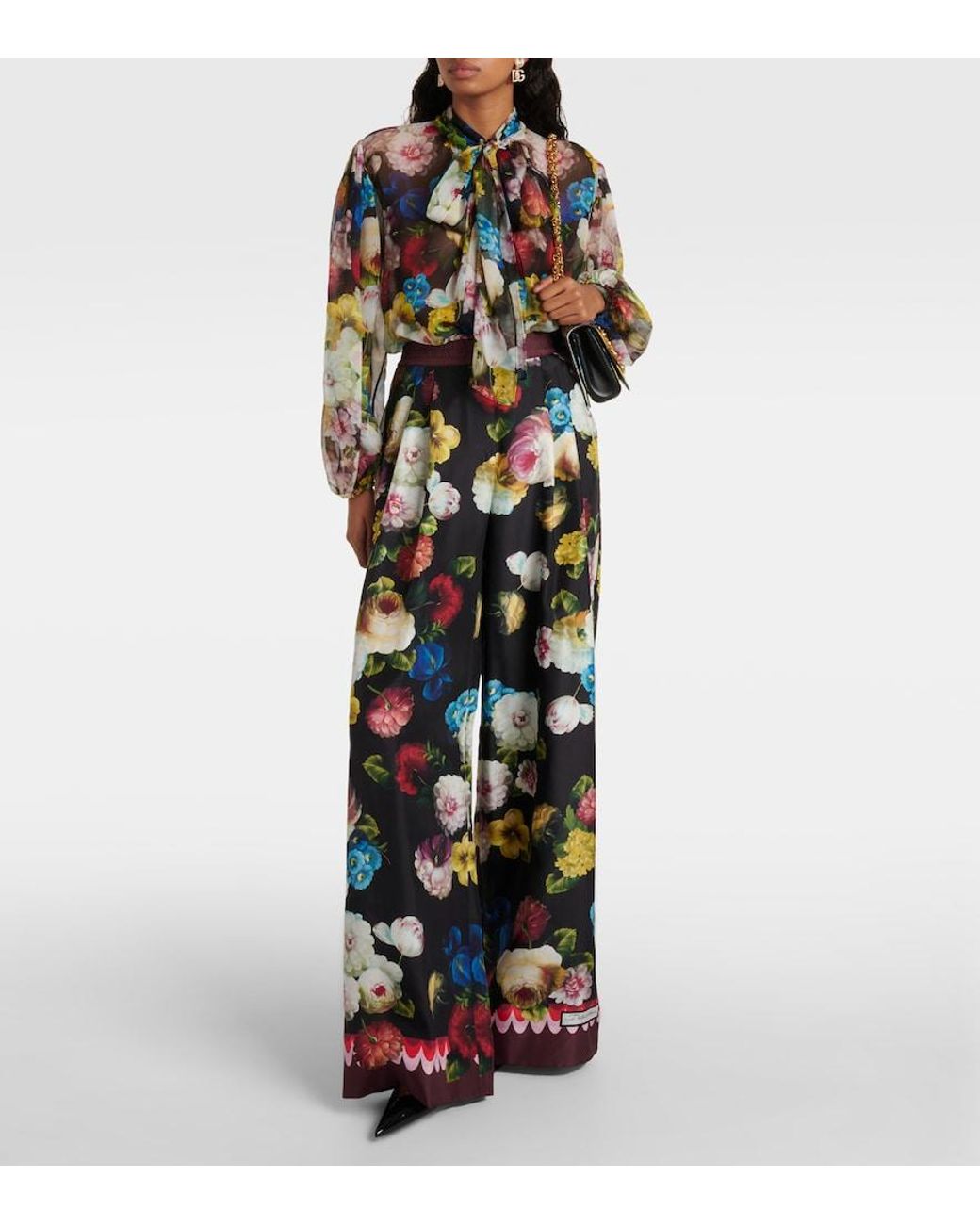 Trousers > wide trousers Dolce & Gabbana en coloris Black