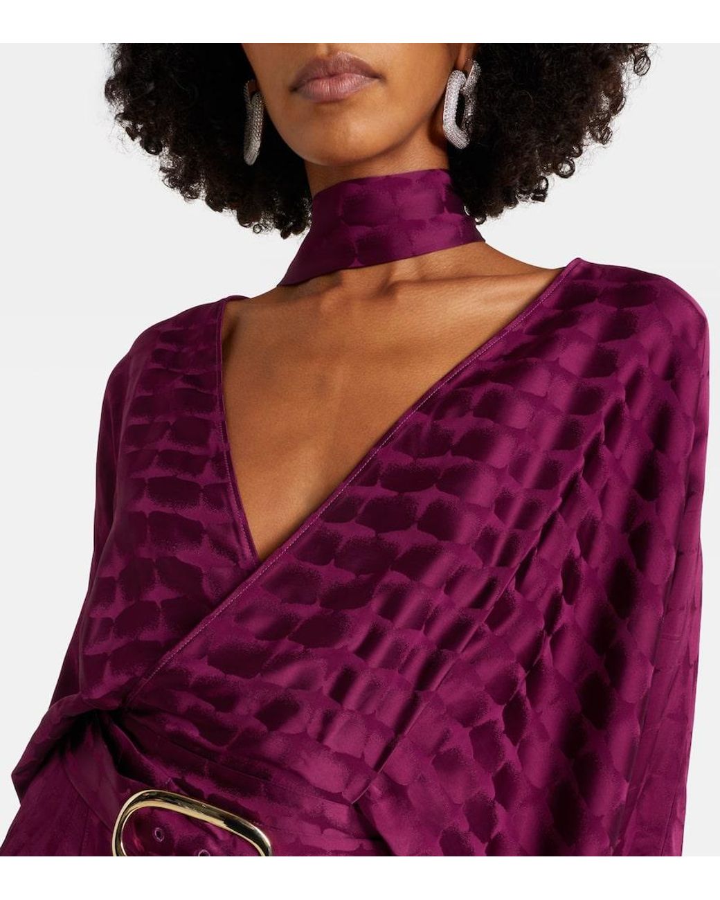 ‎Taller Marmo Purple Wickelkleid Dunaway Aus Cady