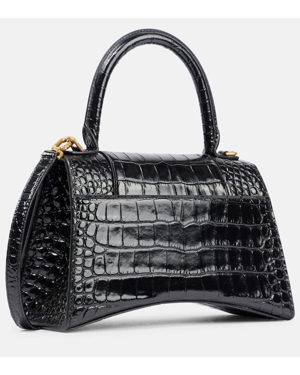 Balenciaga Black Hourglass Small Top Handle Bag