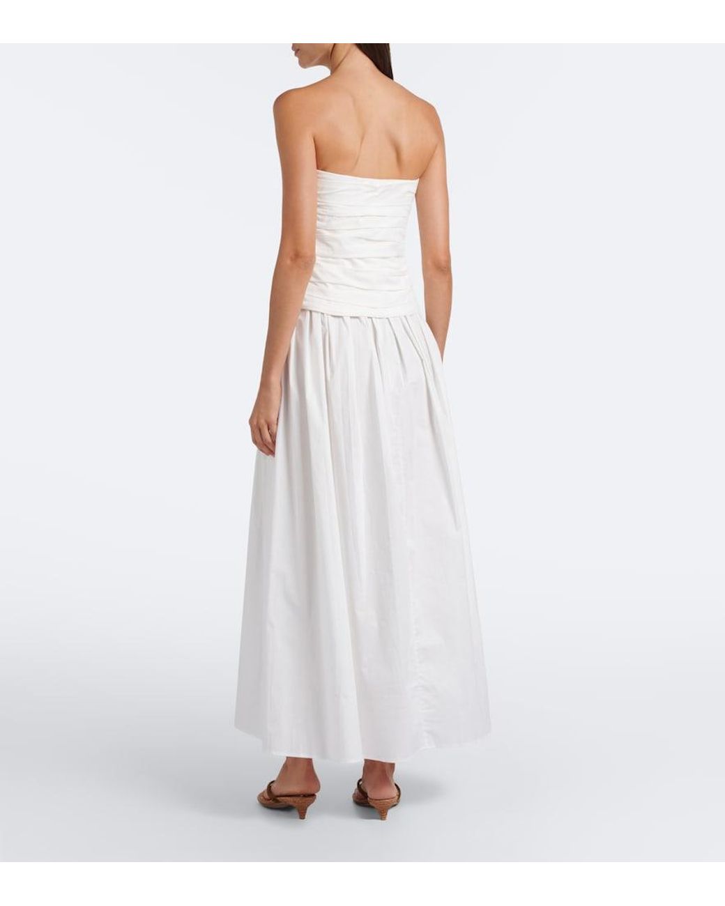 Adriana Degreas White Cotton Maxi Skirt