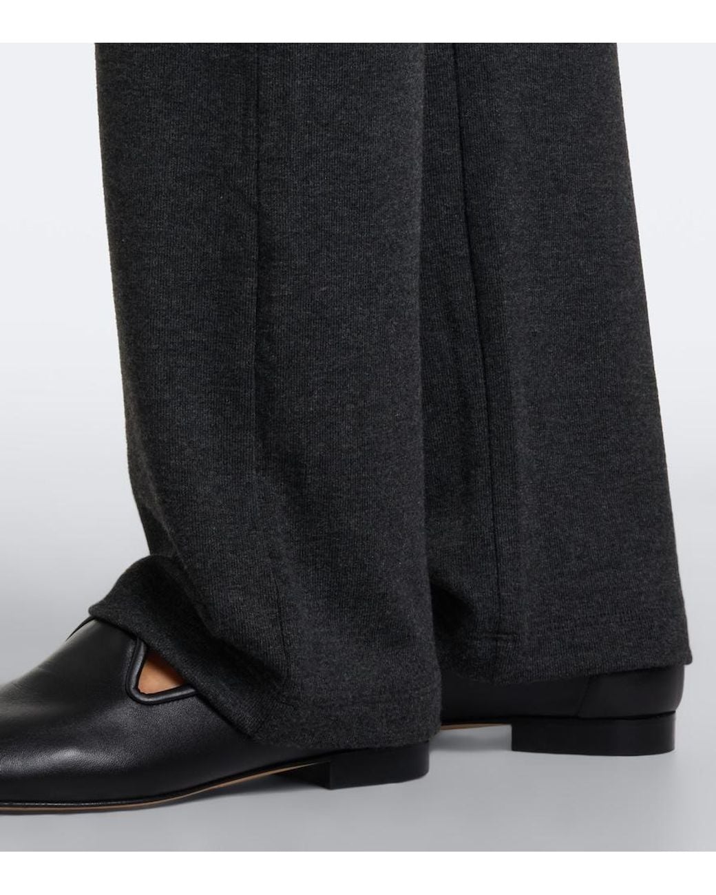 Leset Gray Lauren Jersey Straight Pants