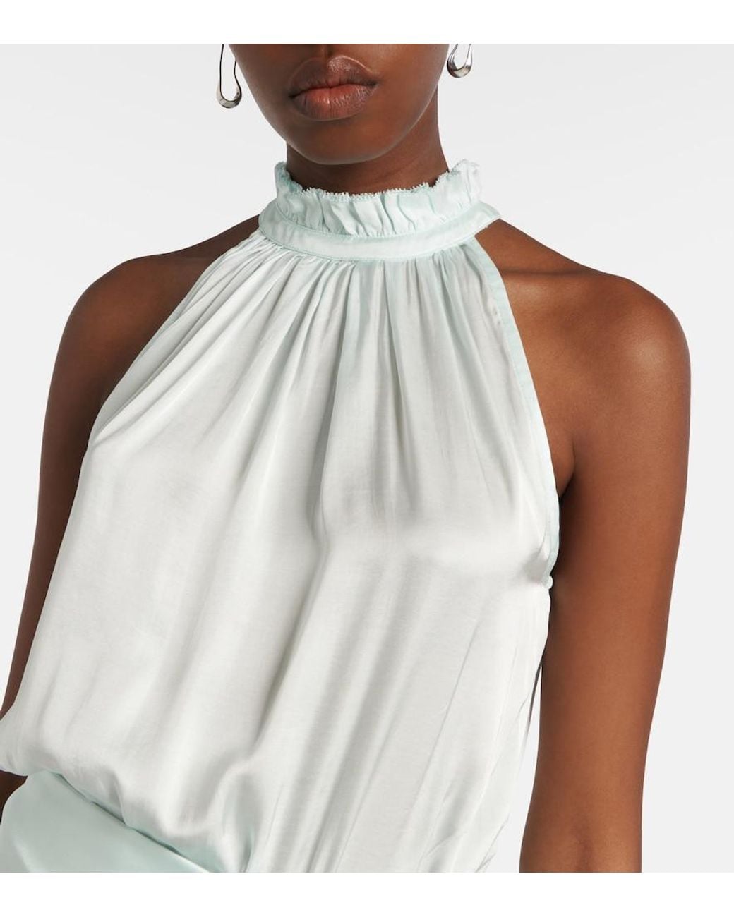 Poupette White Bianca Halterneck Minidress