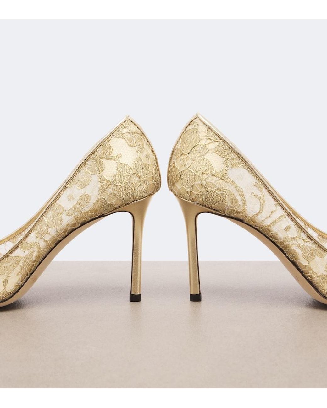 Jimmy Choo Natural Romy Lace Pumps