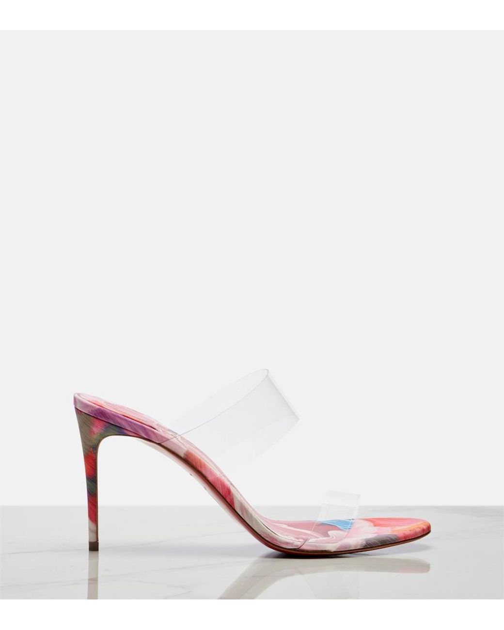 Christian Louboutin Pink Just Nothing Tpu Mules