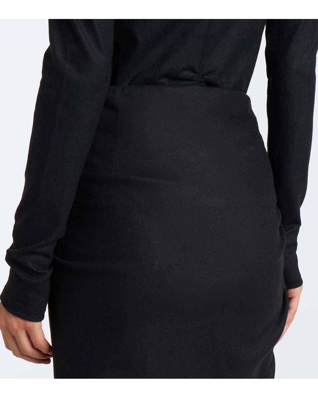 Isabel Marant Black Jeldia Draped Midi Skirt