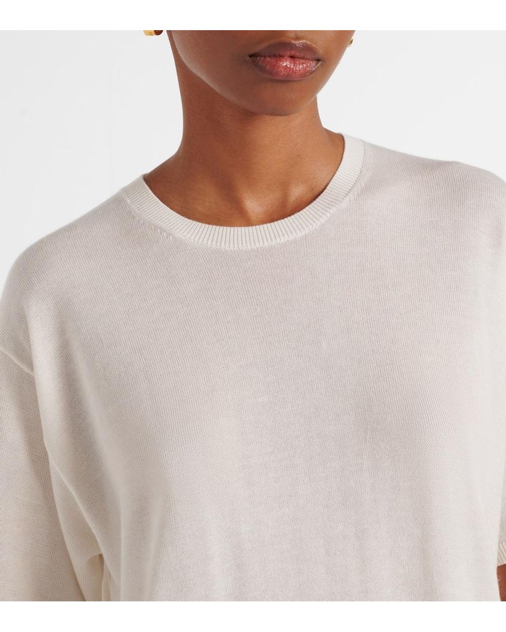 Totême White Semi-Sheer T-Shirt
