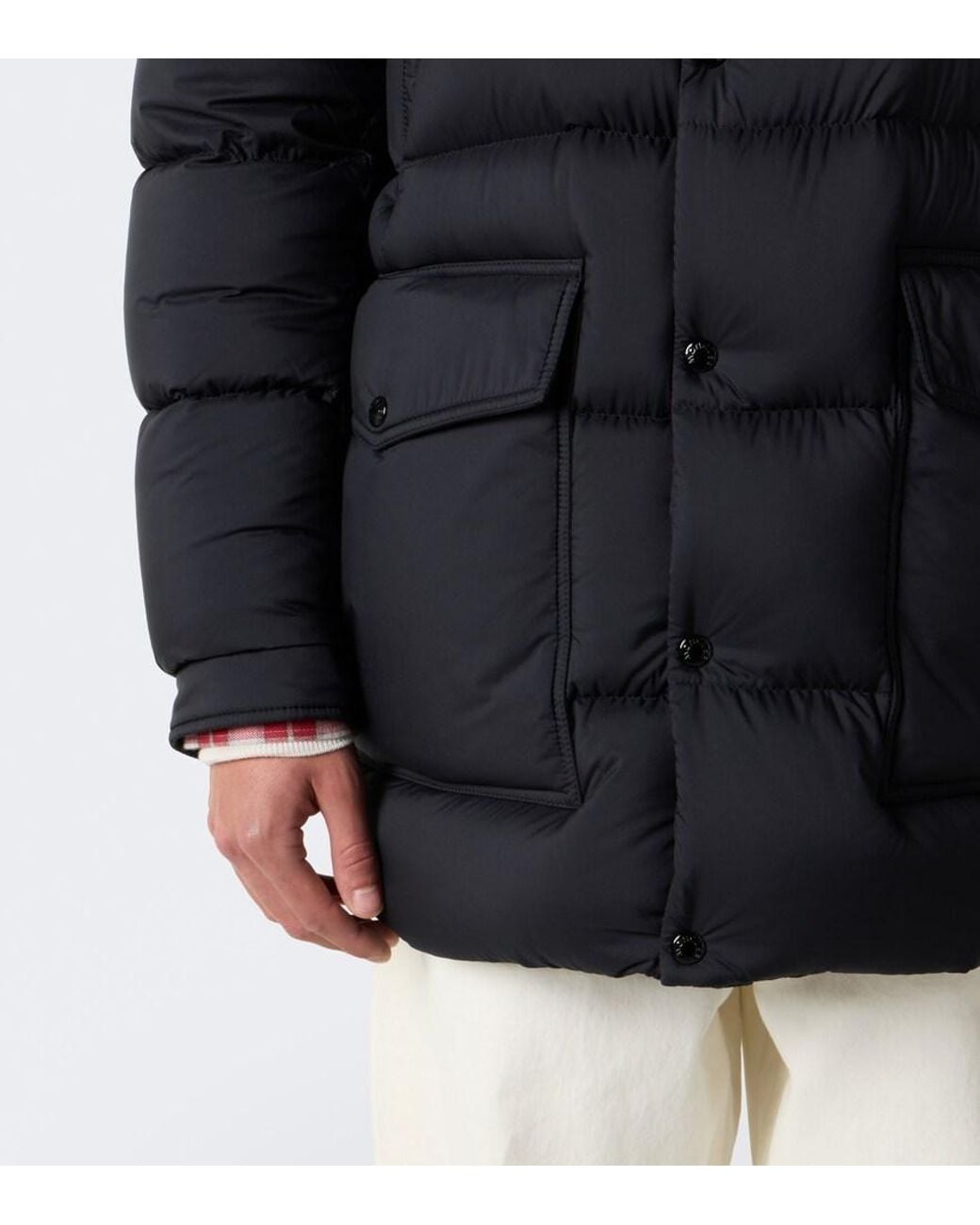 Moncler Black Bretagne Hooded Down Coat for men