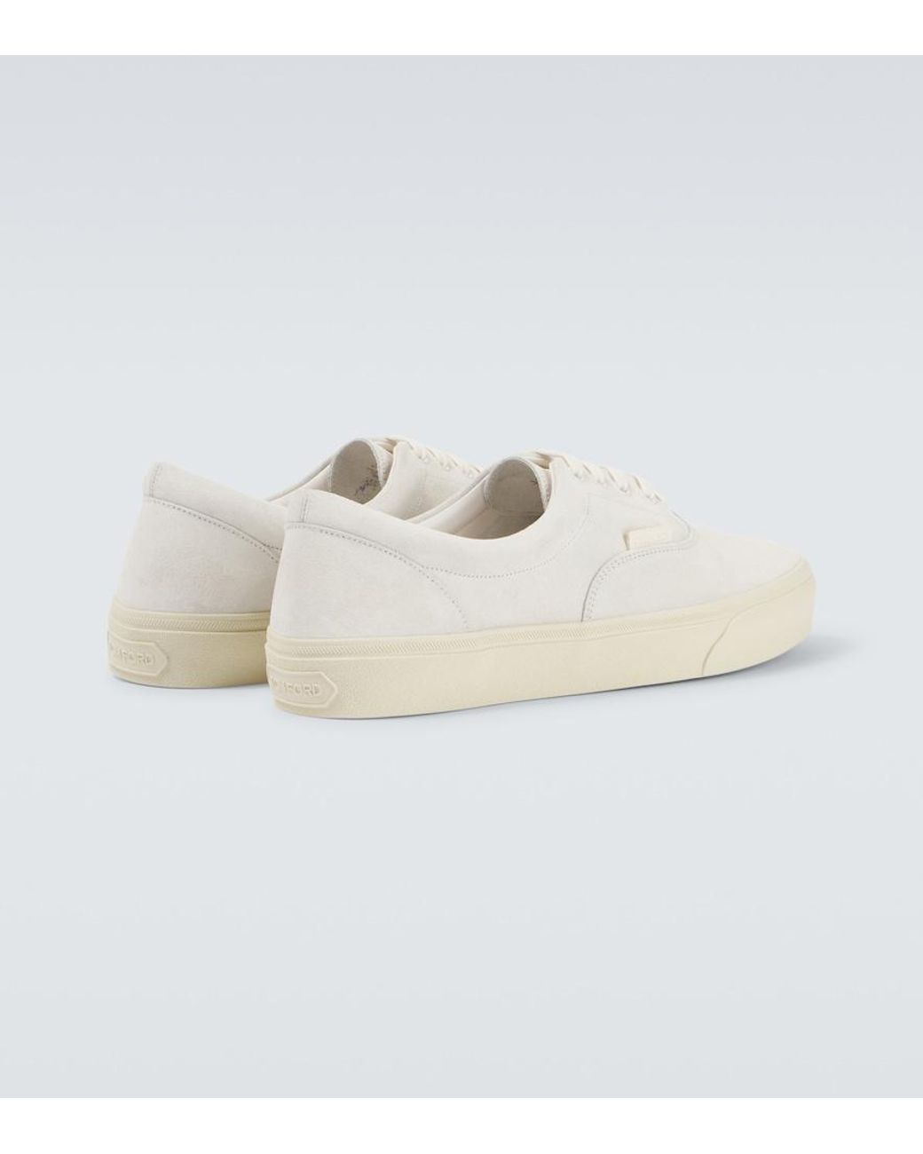 Tom Ford White Jude Suede Sneakers for men