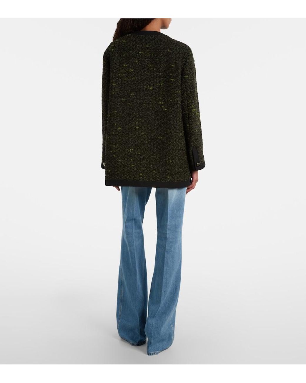 Gucci Blue Horsebit Mid-Rise Flared Jeans