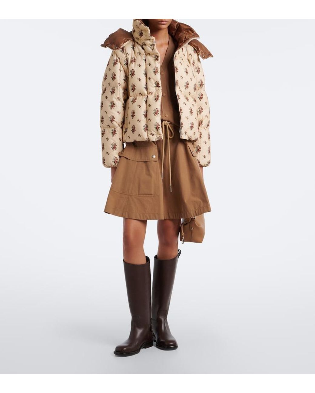 Moncler Brown Torcol Convertible Corduroy Down Jacket