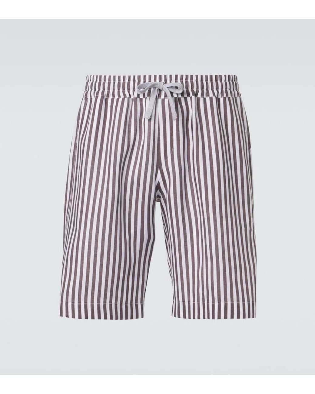 Short Raye En Lin Fedeli pour homme en coloris Brown