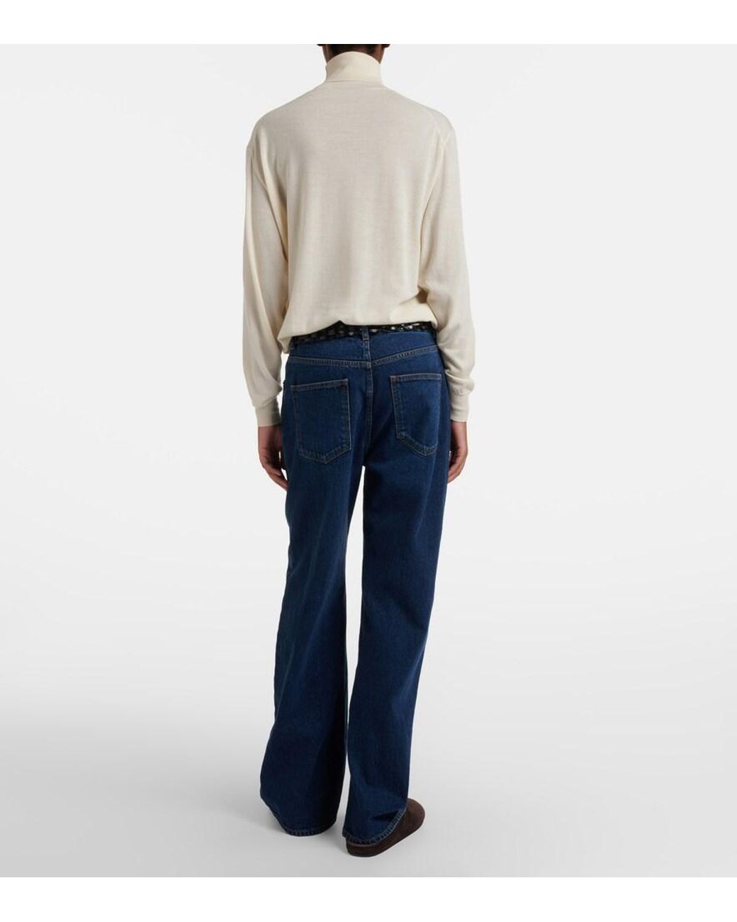 The Row Blue Finbar Wide-Leg Jeans