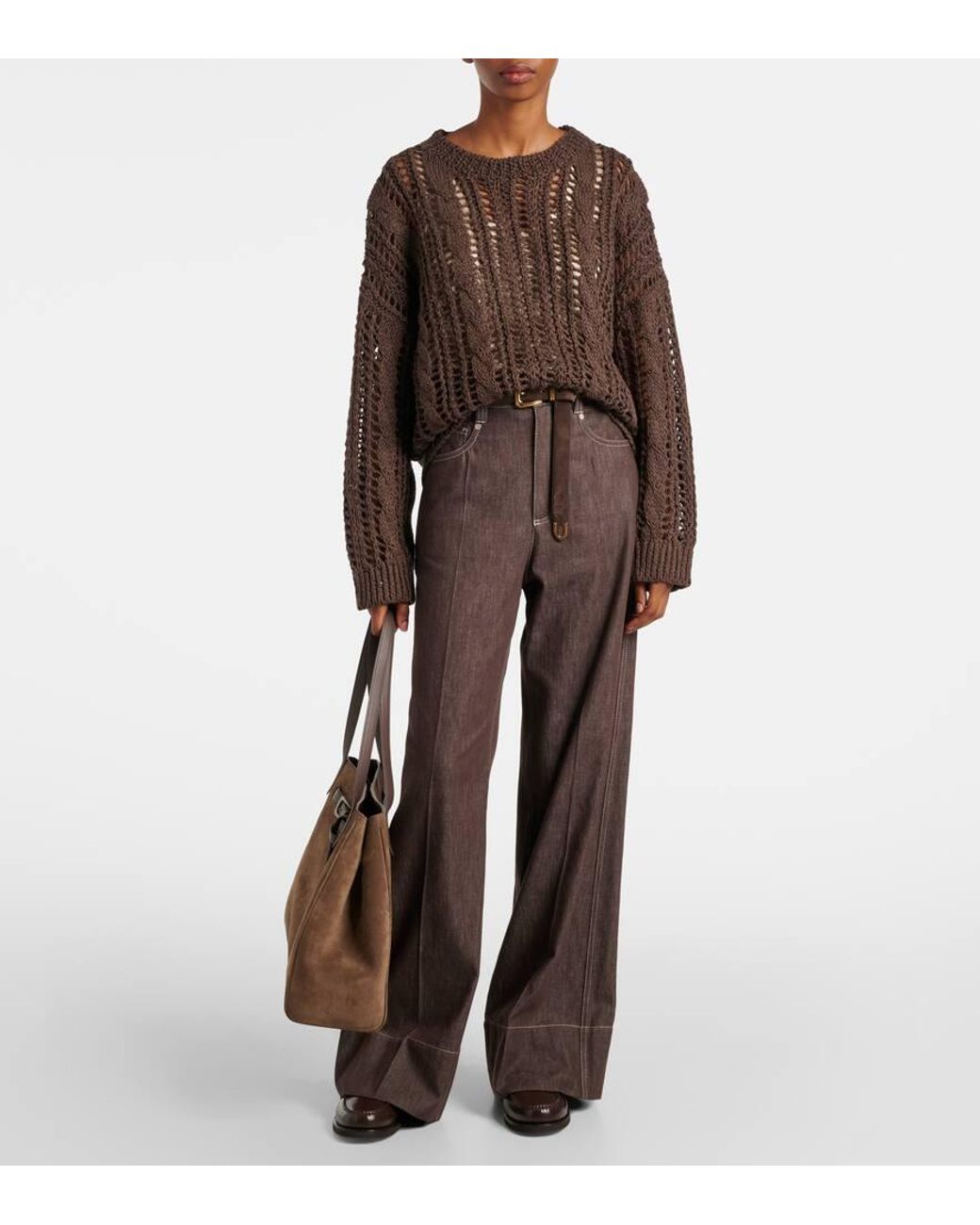 Brunello Cucinelli Brown Leather Loafers