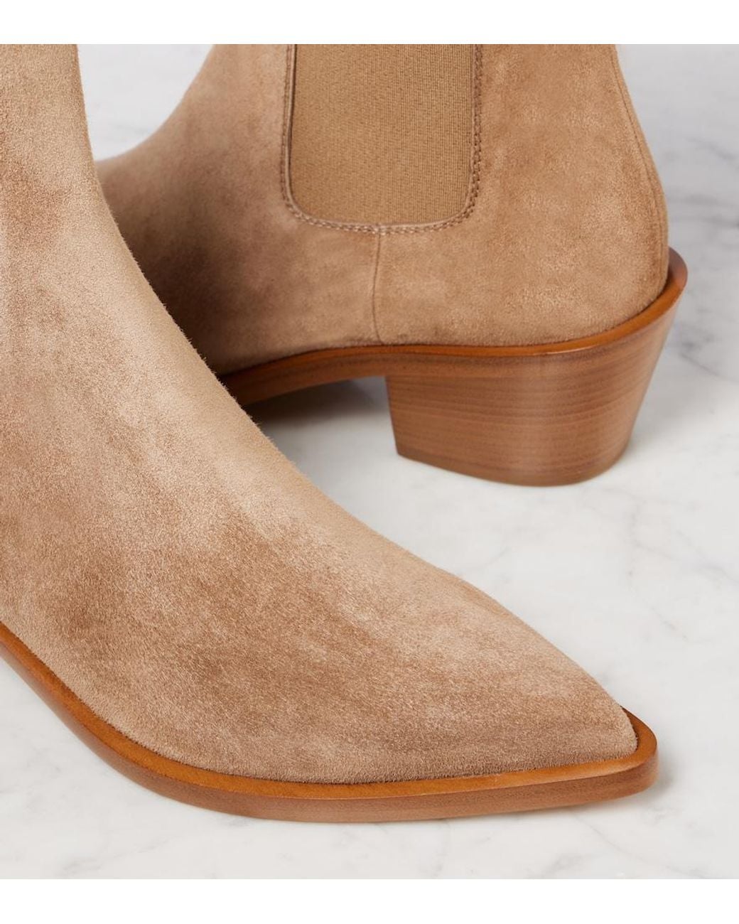 Gianvito Rossi Brown Wylie 45 Suede Ankle Boots