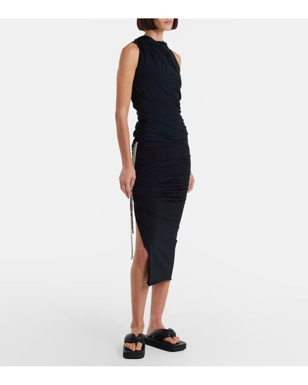 Rick Owens Black Lilies Luna Draped Top