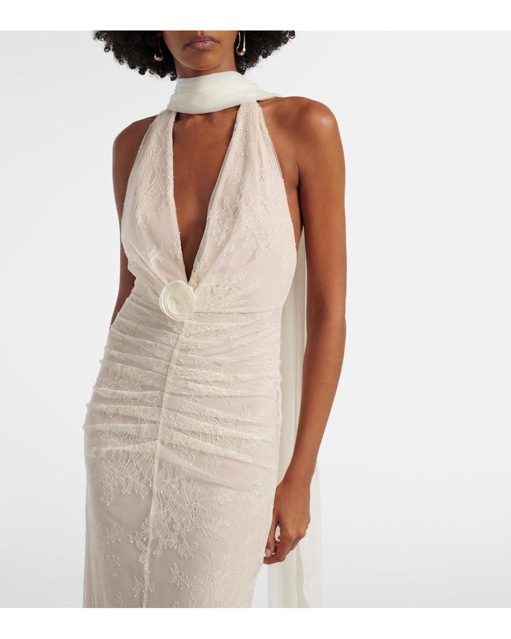 De La Vali Natural Bridal Amora Lace Tulle Gown