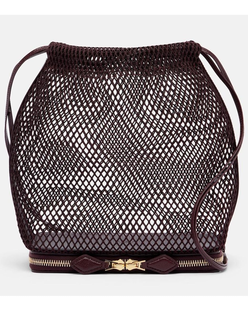 Alaïa Black Le Pochon Fishnet Bucket Bag