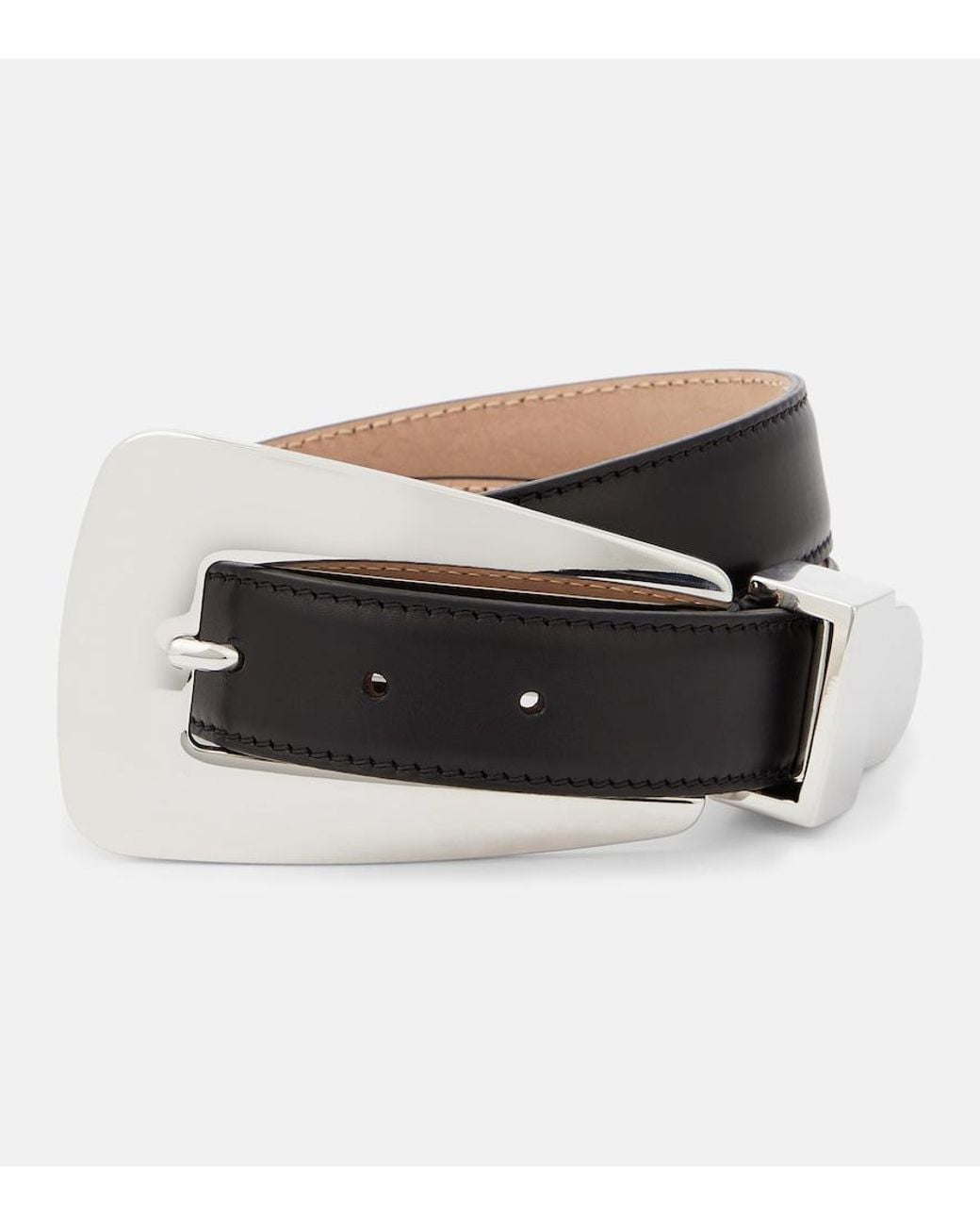 Khaite Black Lucca Leather Belt