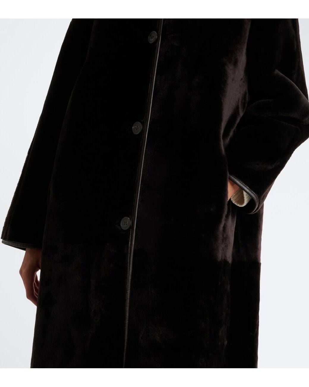 Arma Black Rilana Reversible Shearling Coat