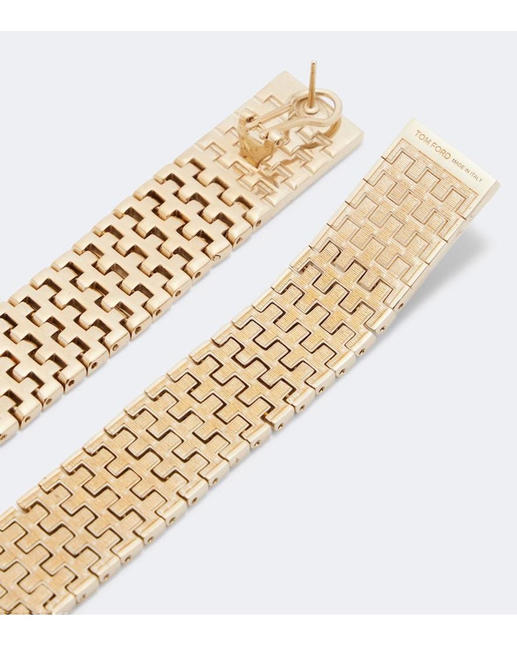 Tom Ford White Aion Brass Earrings