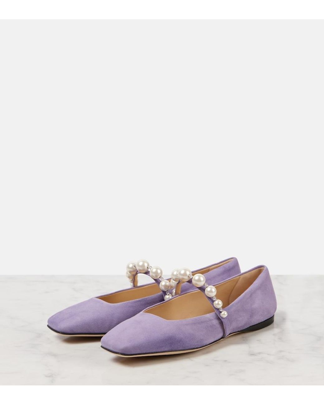 Jimmy Choo Purple Ade Suede Flat