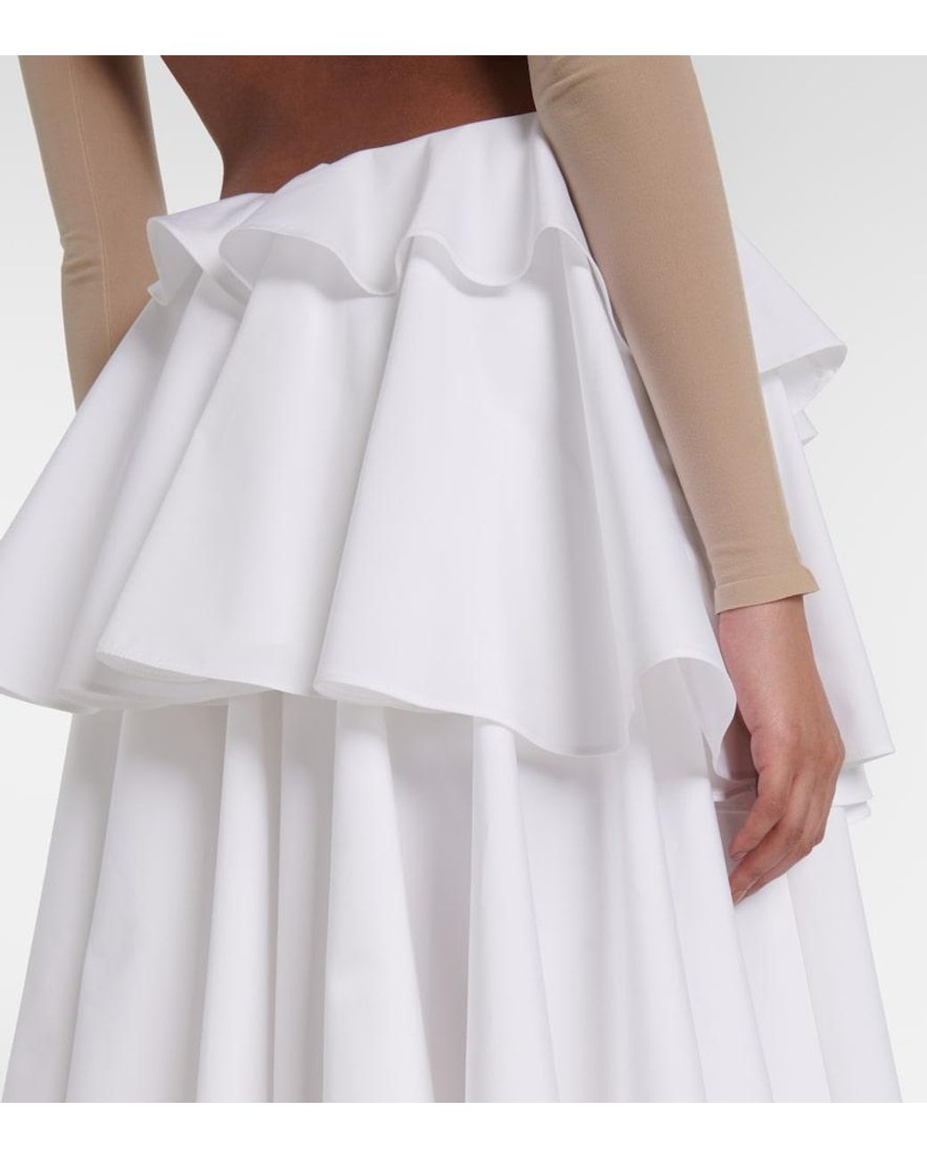 Alaïa White Asymmetric Skirt