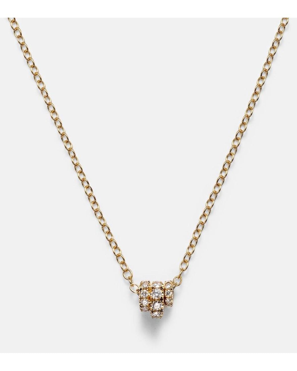 Spinelli Kilcollin Metallic Vesta 18Kt Chain Necklace With Diamonds
