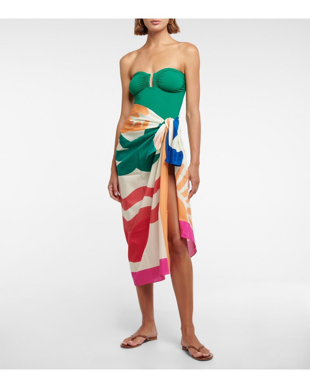 Femme Vêtements Articles de plage et maillots de bain Paréos Pareo Splendide imprime en coton et soie Coton Eres 