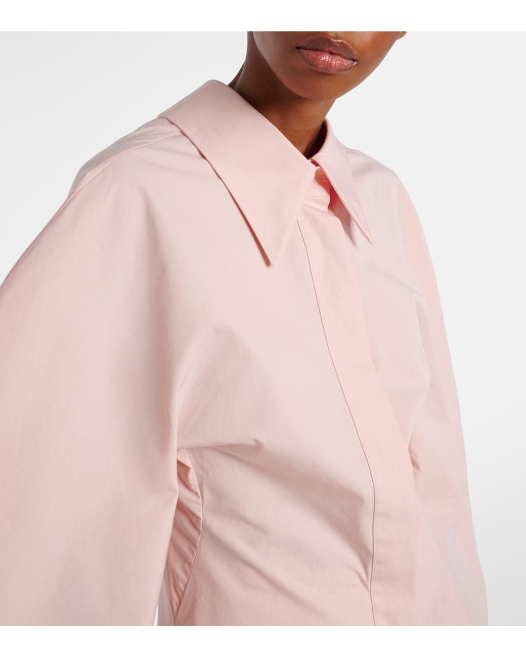 Givenchy Pink Balloon-Sleeve Cotton Shirt