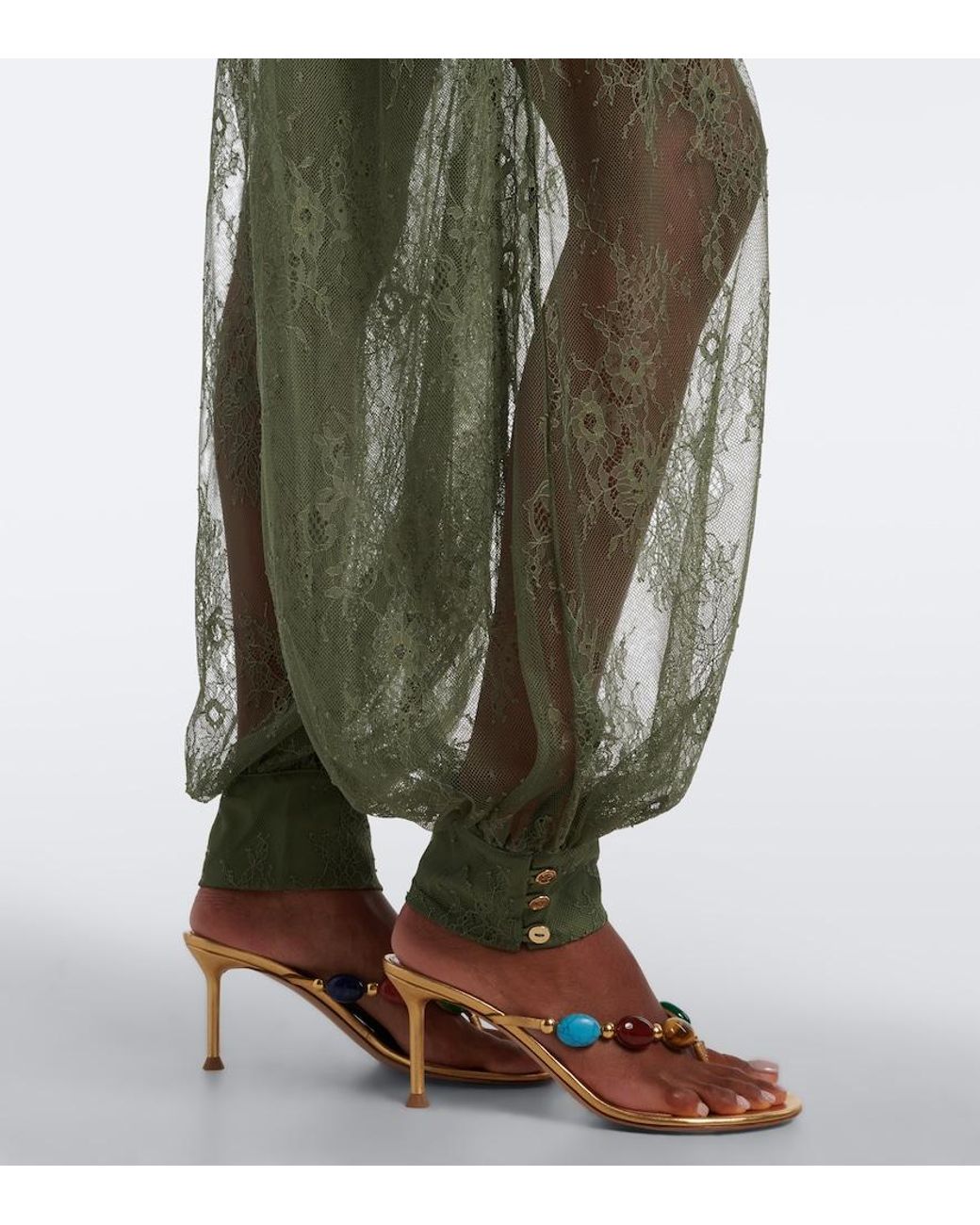 Bananhot Gray Kendall Lace Balloon Pants