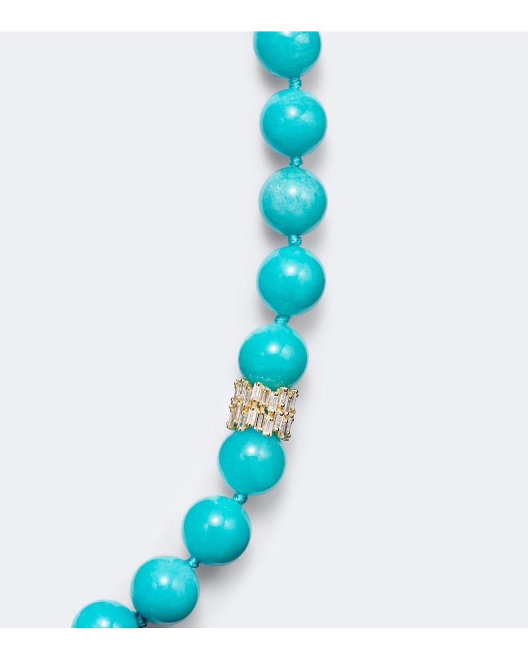 Suzanne Kalan Blue 18Kt Necklace With Amazonites And Diamonds