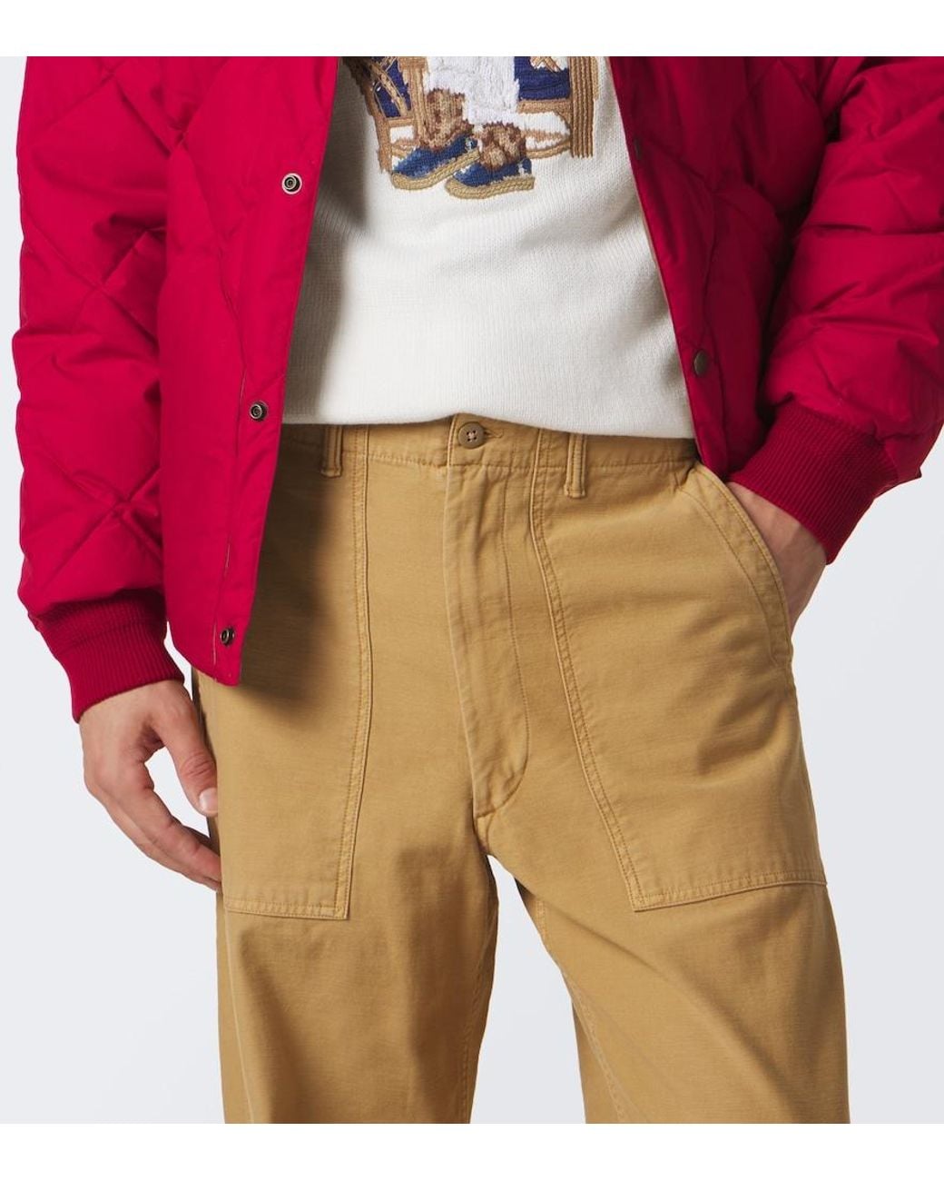 Polo Ralph Lauren Natural Wide-Leg Cotton Pants for men