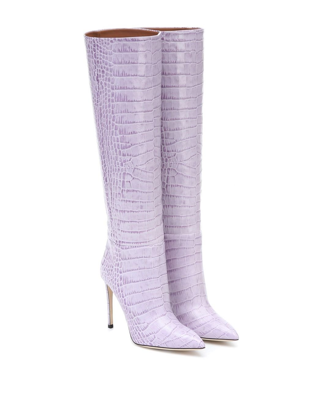 Paris Texas Croceffect Leather Kneehigh Boots in Purple Lyst
