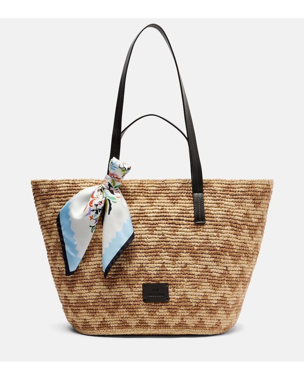 Missoni Brown Zigzag Large Raffia Basket Bag